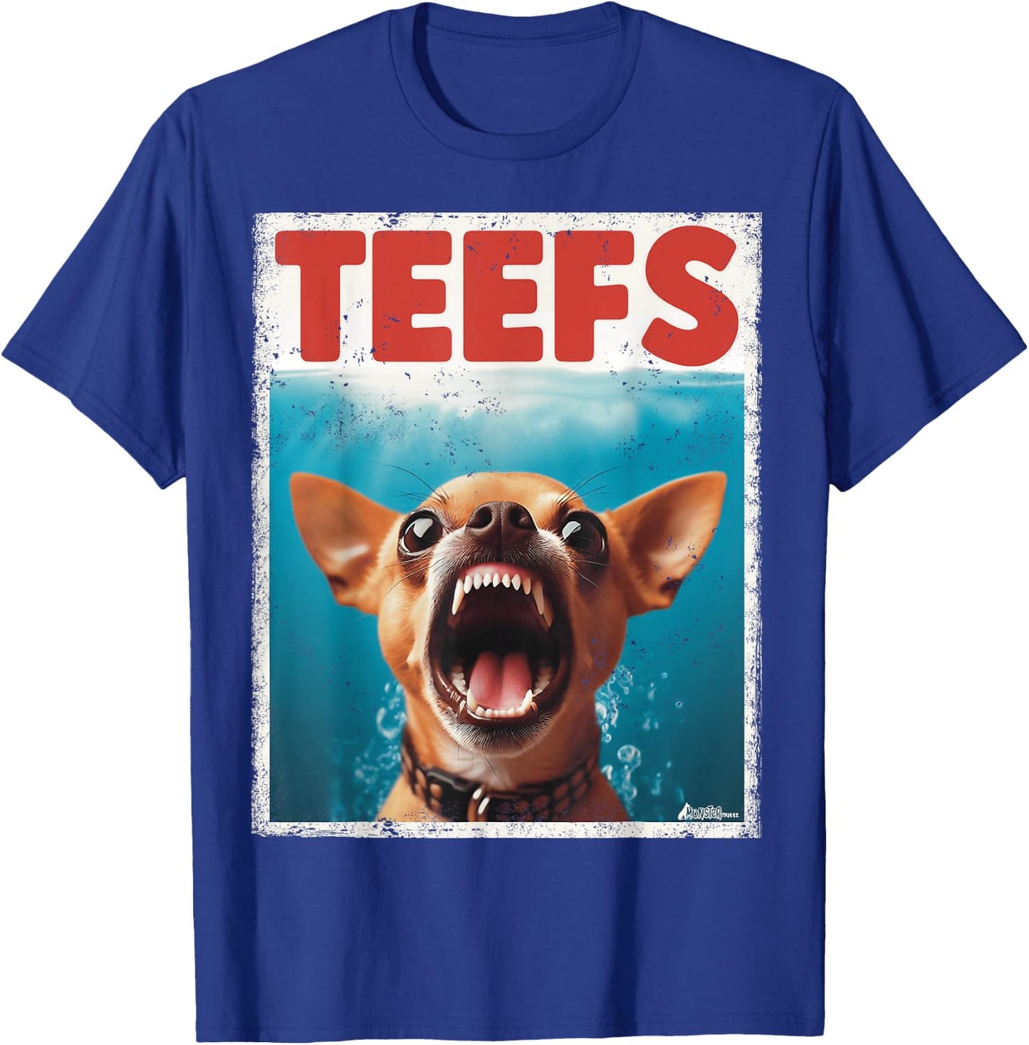 Funny Chihuahua Teefs Top, Teeth Chi Jowls Paws Dog Mom Dad T-Shirt - T-Shirt | Royal