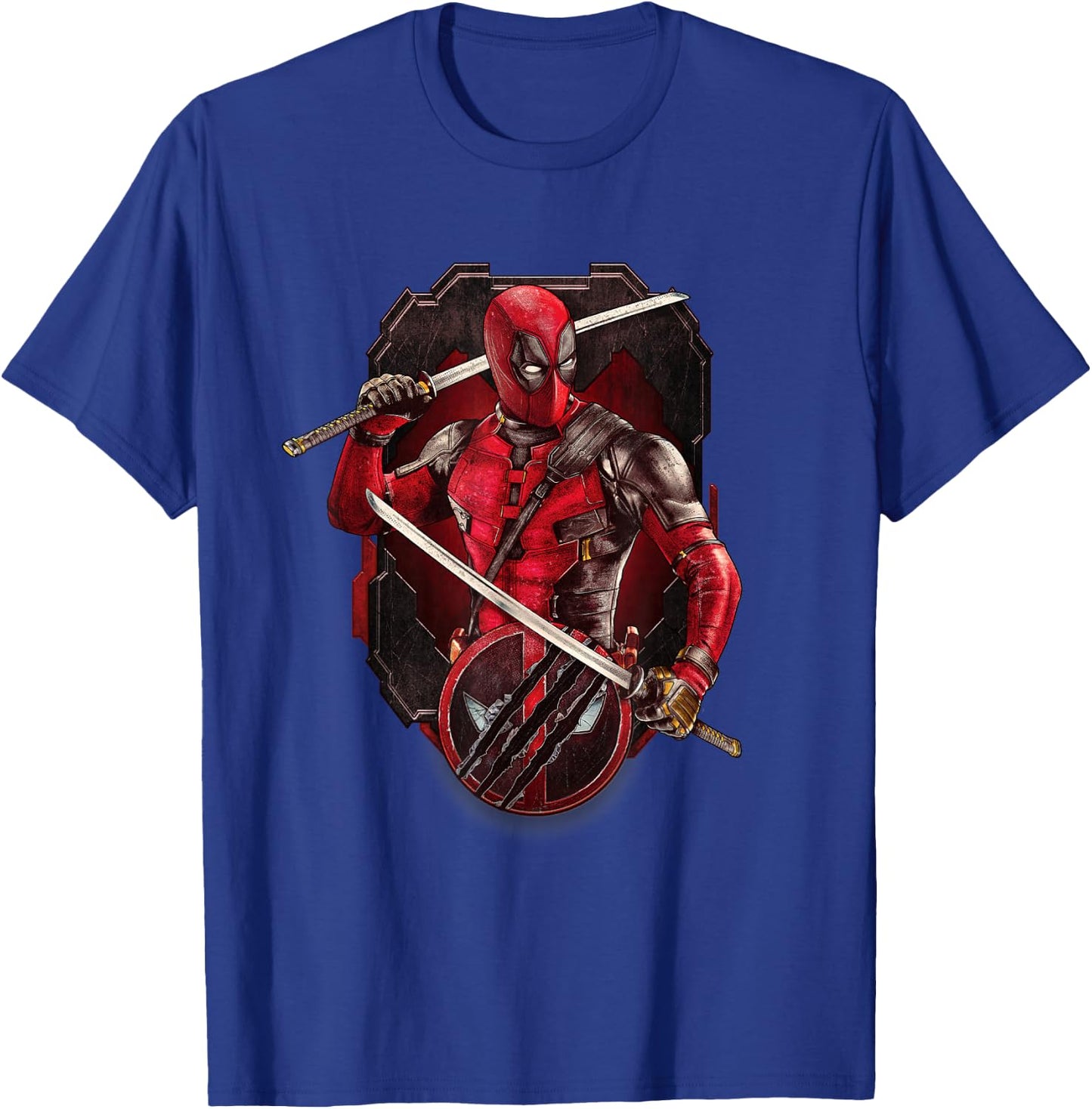 Marvel Deadpool & Wolverine Double Katana Vignette Poster T-Shirt - T-Shirt | Royal