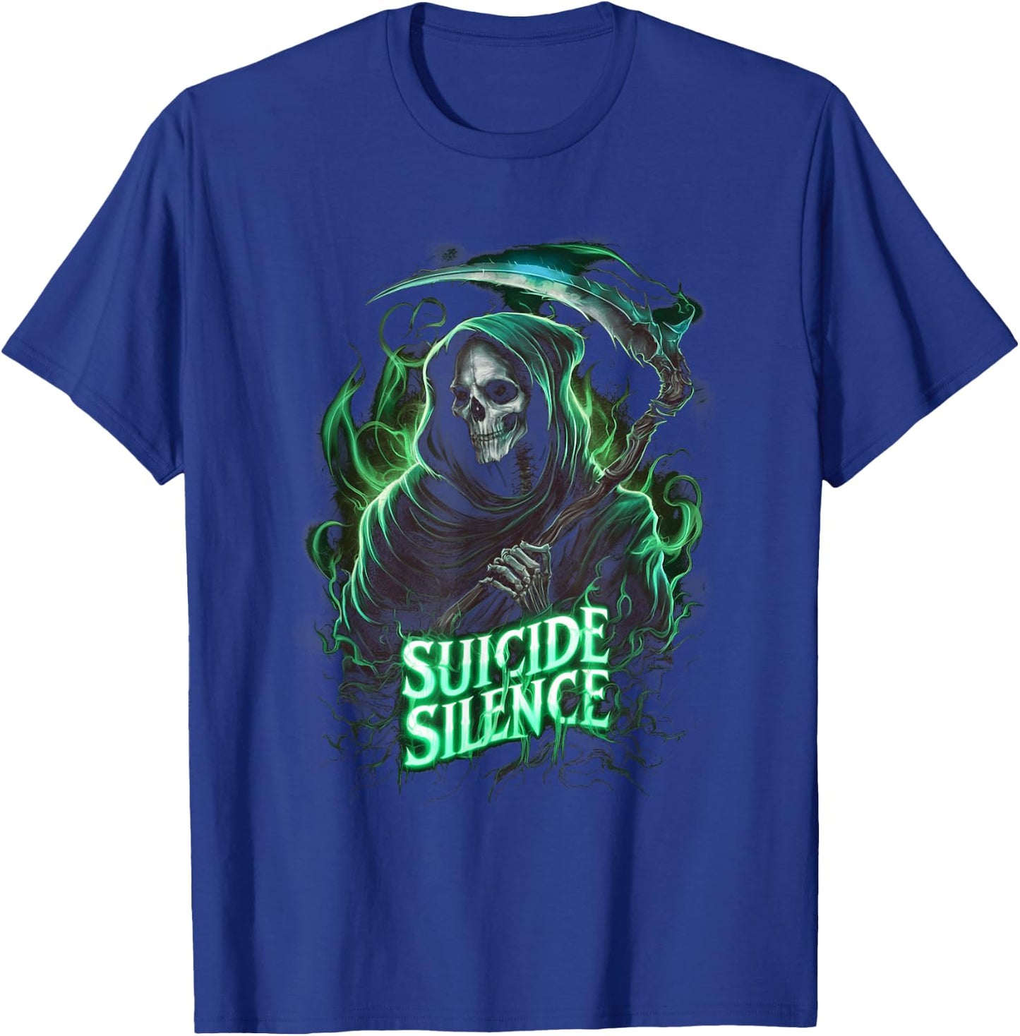 Suicide Silence Grim Reaper Occult Gothic Horror T-Shirt - T-Shirt | Royal