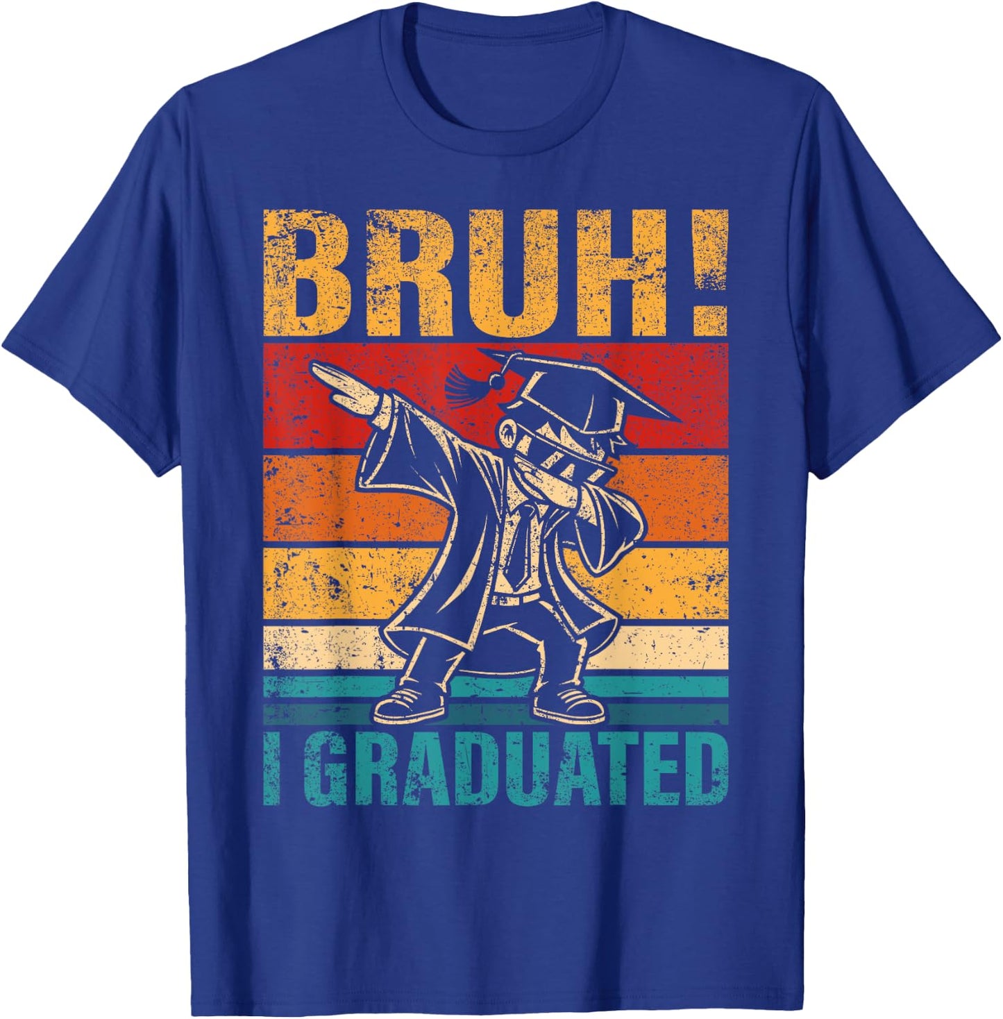 Dabbing Boy Bruh I Graduated School Graduation Student T-Shirt - T-Shirt | Royal