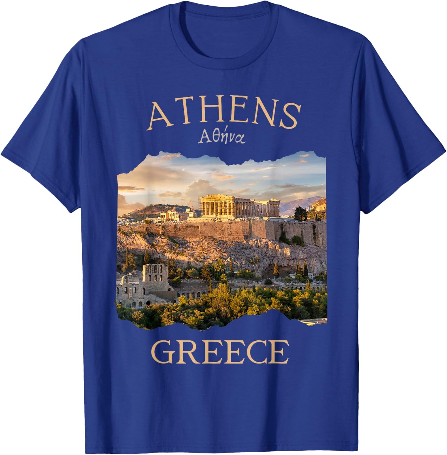 Athens Greece Acropolis and Parthenon Vacation Souvenir T-Shirt - T-Shirt | Royal