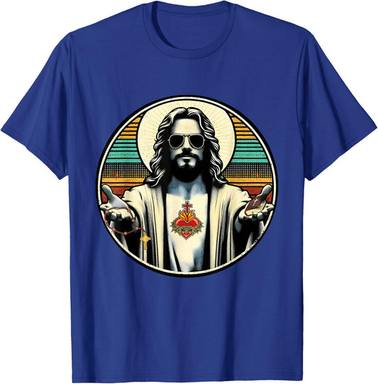 Vintage Buddy a Christ Cool Jesus With Sunglasses Religion T-Shirt - T-Shirt | Royal