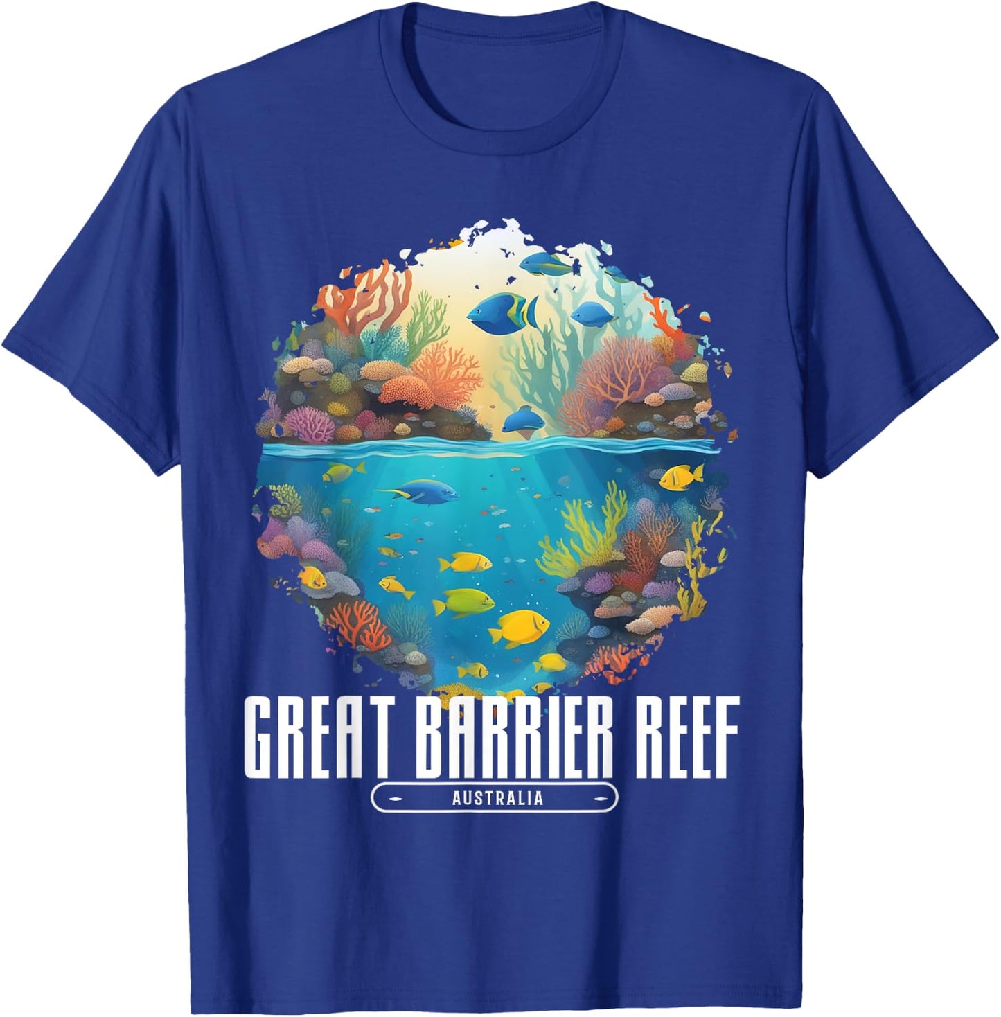 Great Barrier Reef Coral reef Fish Diving Australia T-Shirt - T-Shirt | Royal
