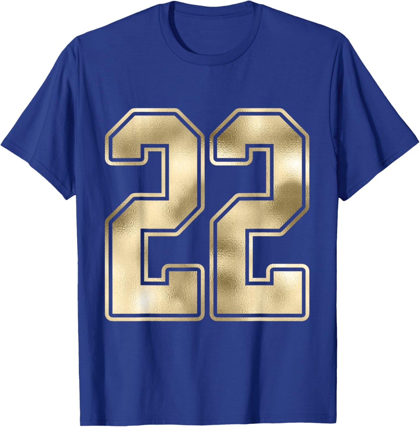 #22 Outline Number 22 Sports Fan Jersey Style Costume T-Shirt - T-Shirt | Royal