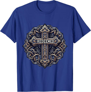Redeemed Cross Christian Jesus T-Shirt - T-Shirt | Royal