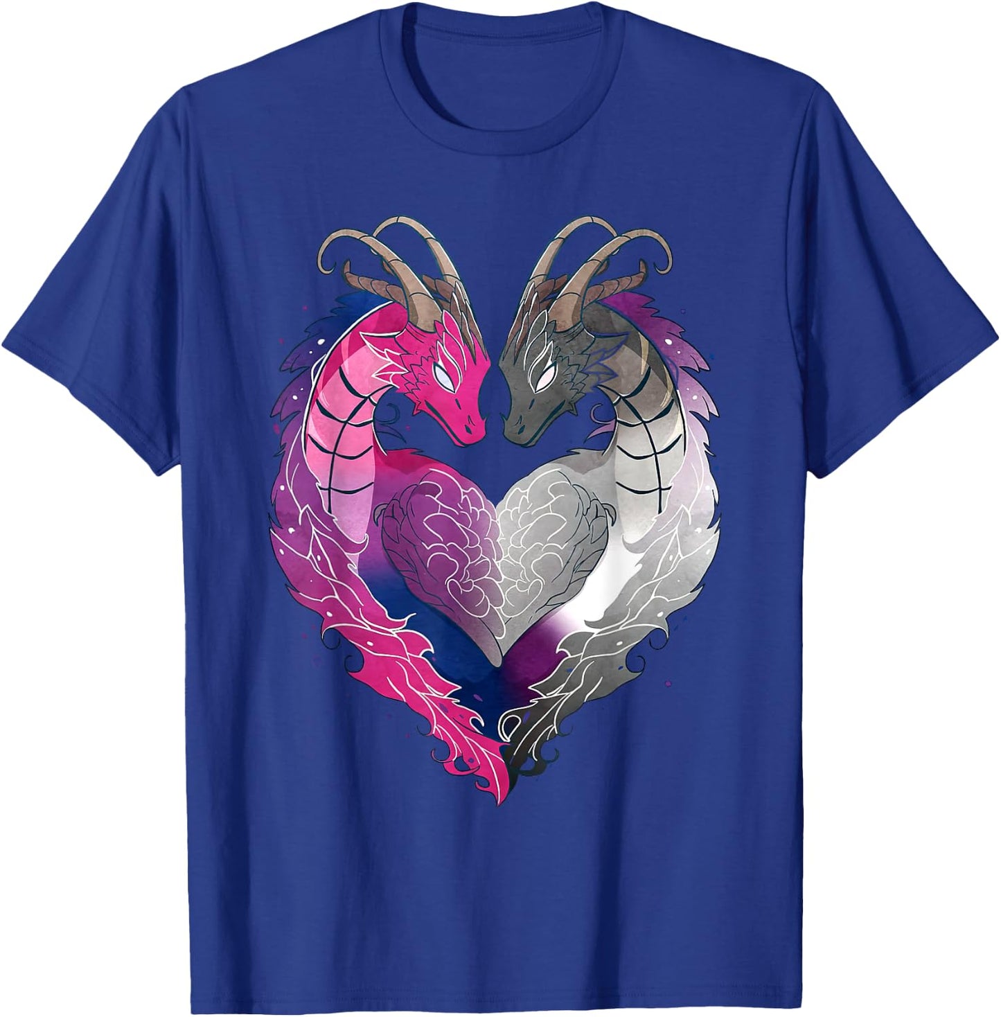 Asexual Bisexual Pride Gay Pride Month Bisexual Dragon LGBT T-Shirt - T-Shirt | Royal