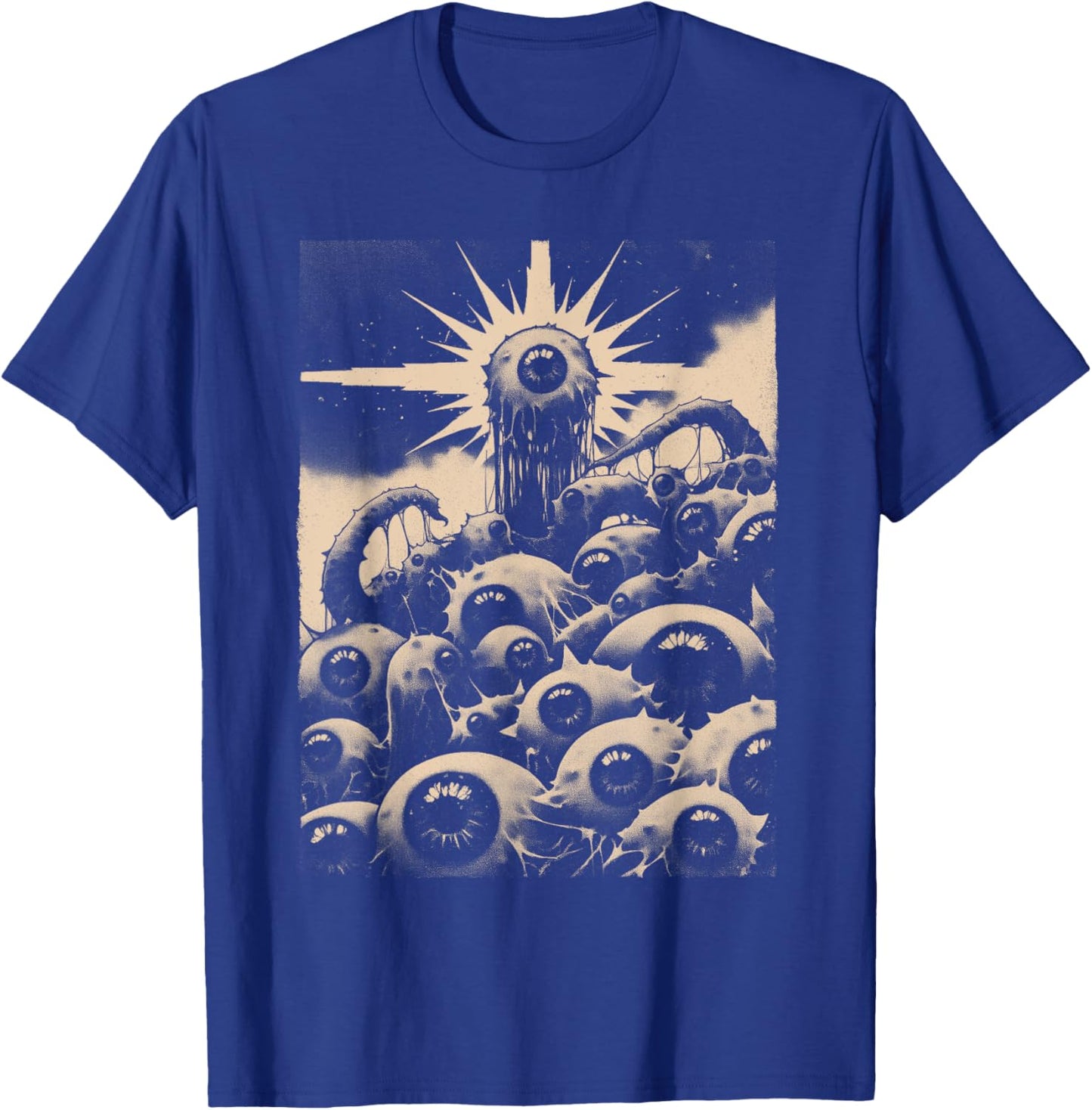Weirdcore Eyeballs Goth Witch Goblincore Trippy Horror Punk T-Shirt - T-Shirt | Royal