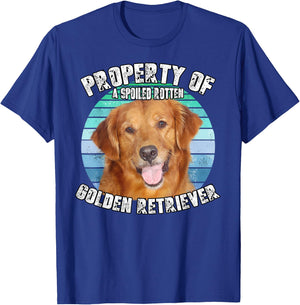 Golden Retriever Retro Property Of T-Shirt - T-Shirt | Royal