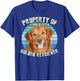 Golden Retriever Retro Property Of T-Shirt - T-Shirt | Royal