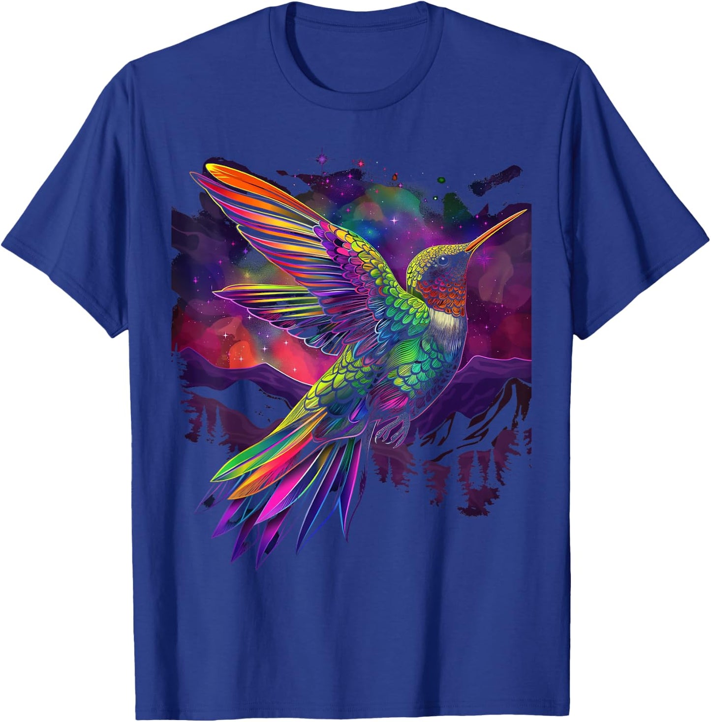 Hummingbird Bird Popart T-Shirt - T-Shirt | Royal