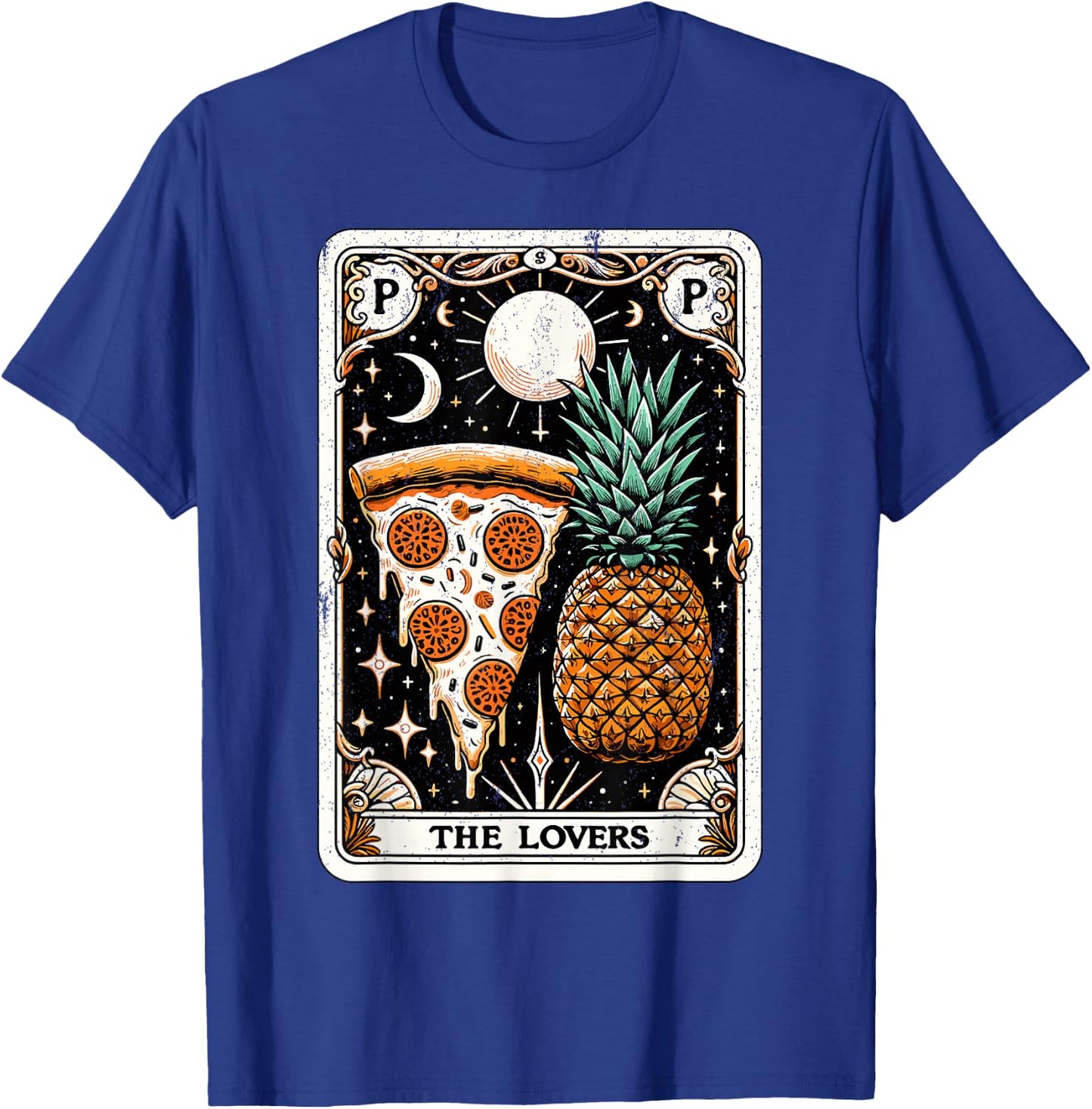 Pineapple Pizza Tarot Card Hawaii Pizza Lover Funny Pizza T-Shirt - T-Shirt | Royal