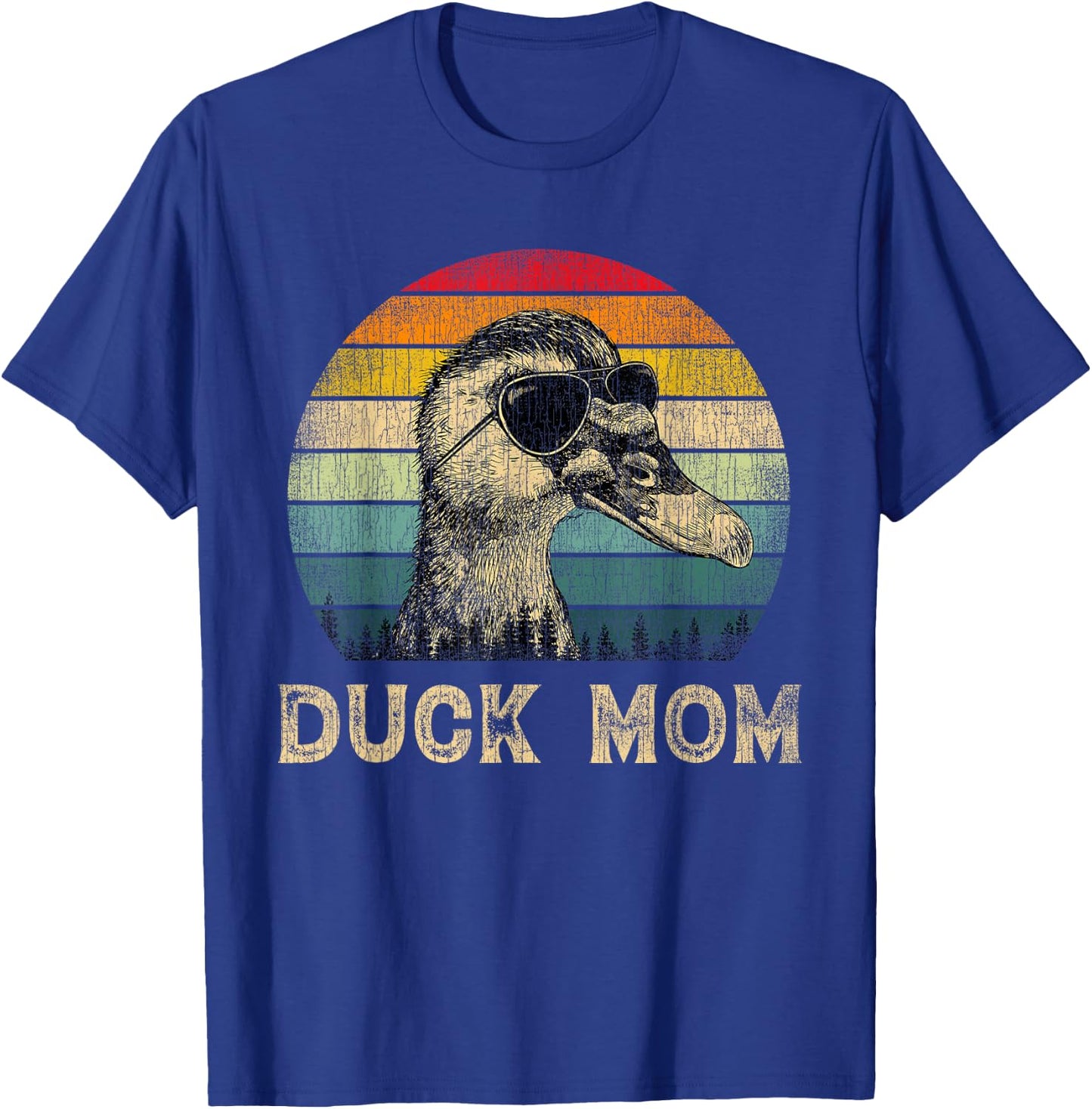 Vintage Duck Mom Duck Lovers Mommy Mother's Day T-Shirt - T-Shirt | Royal