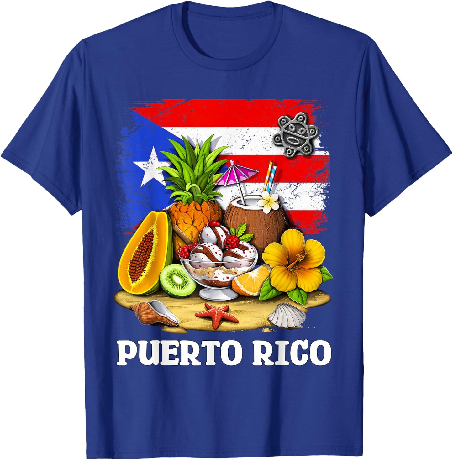 Puerto Rico Flag Boricua Proud Puerto Rican Heritage T-Shirt - T-Shirt | Royal