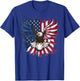 American Flag Baseball Player Bat Fan Catcher Pitcher USA T-Shirt - T-Shirt | Royal