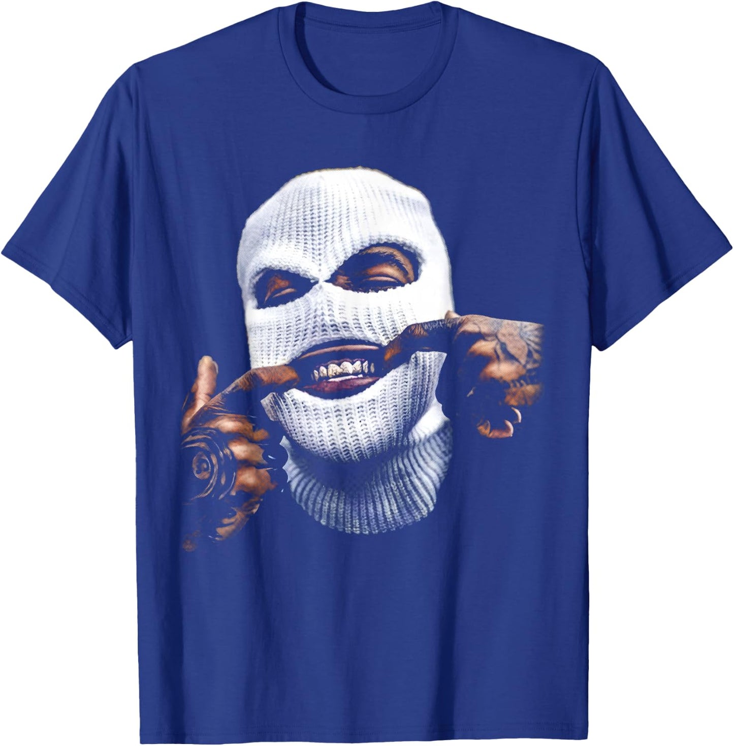 Funny Gangster Gangsta Hip HOP Hiphop Gold Teeth Hustle T-Shirt - T-Shirt | Royal