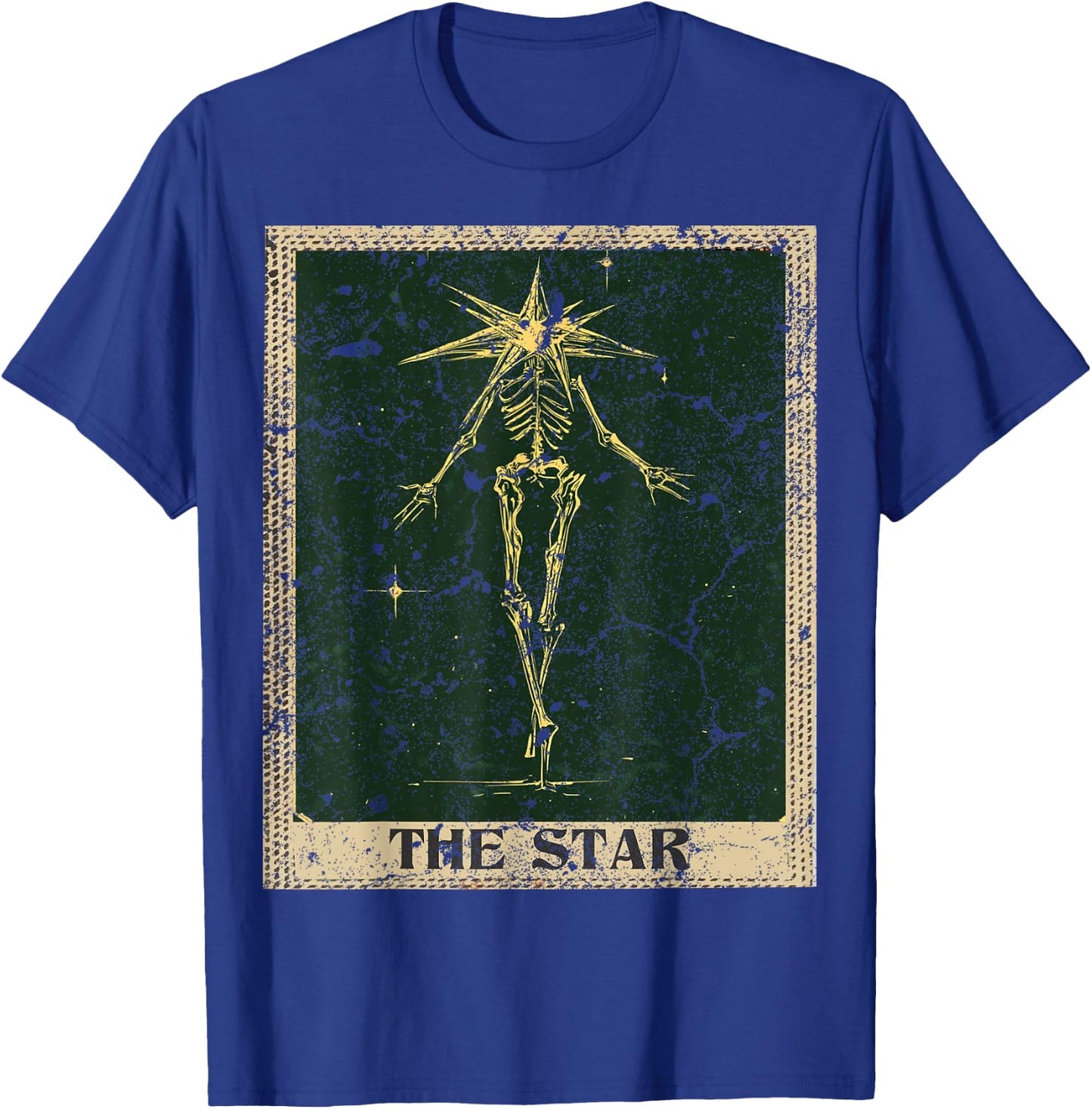 Vintage Distressed Grunge The Star Tarot Card T-Shirt - T-Shirt | Royal