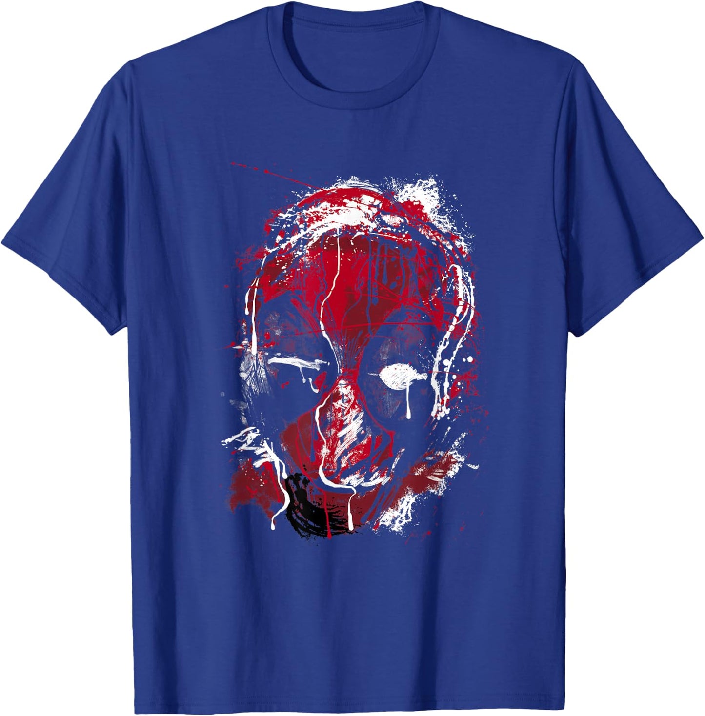 Marvel Deadpool Take A Punch Graphic Drip Art Big Face T-Shirt - T-Shirt | Royal