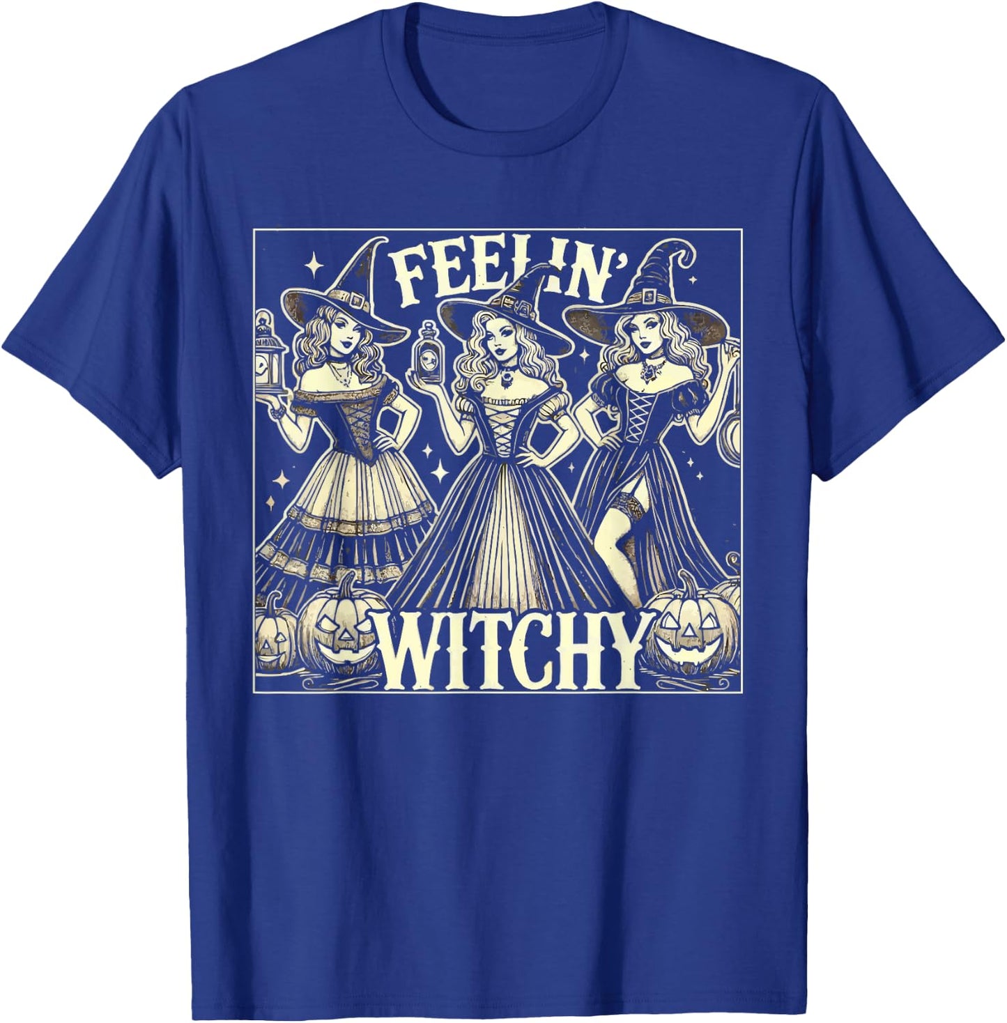 Halloween Witch Lover Spooky Witchy Broom Trick Or Treat T-Shirt - T-Shirt | Royal