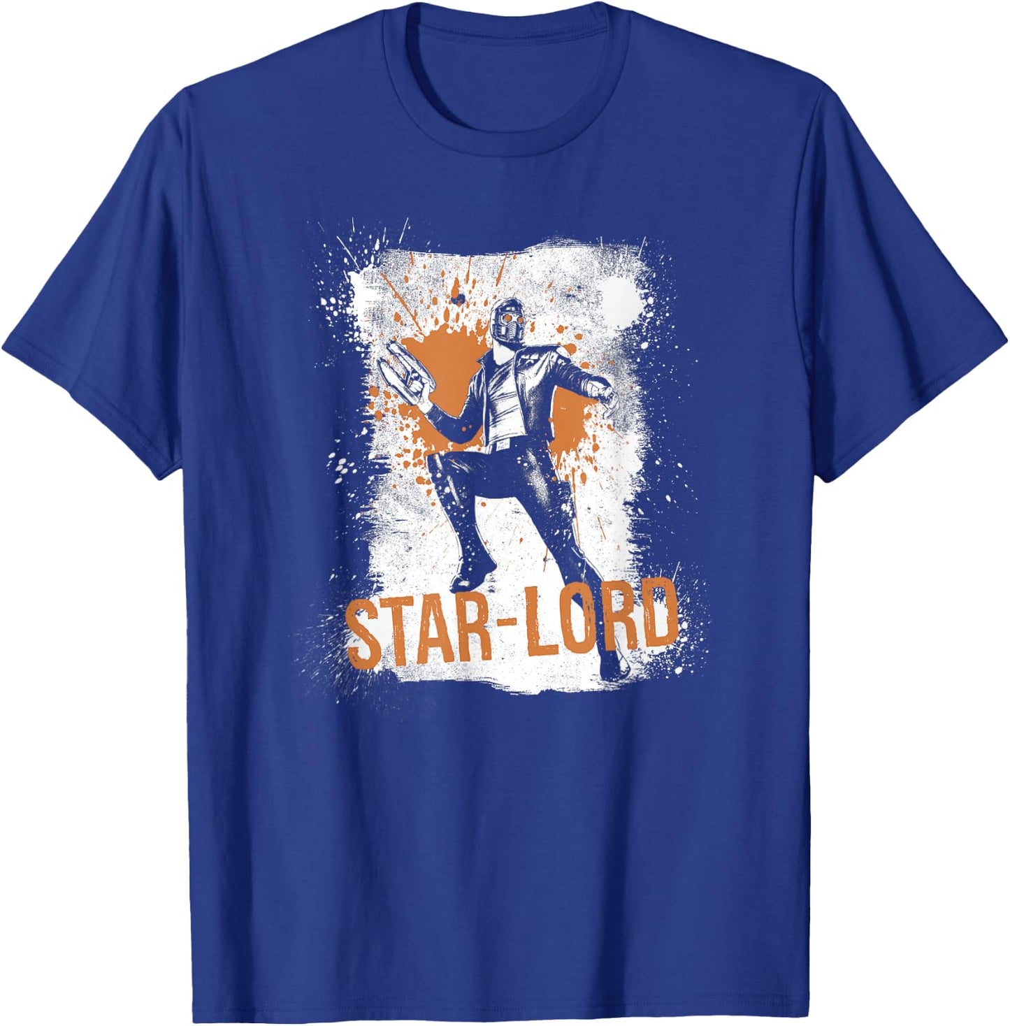 Marvel Guardians of The Galaxy Star-Lord Splatter Logo T-Shirt - T-Shirt | Royal
