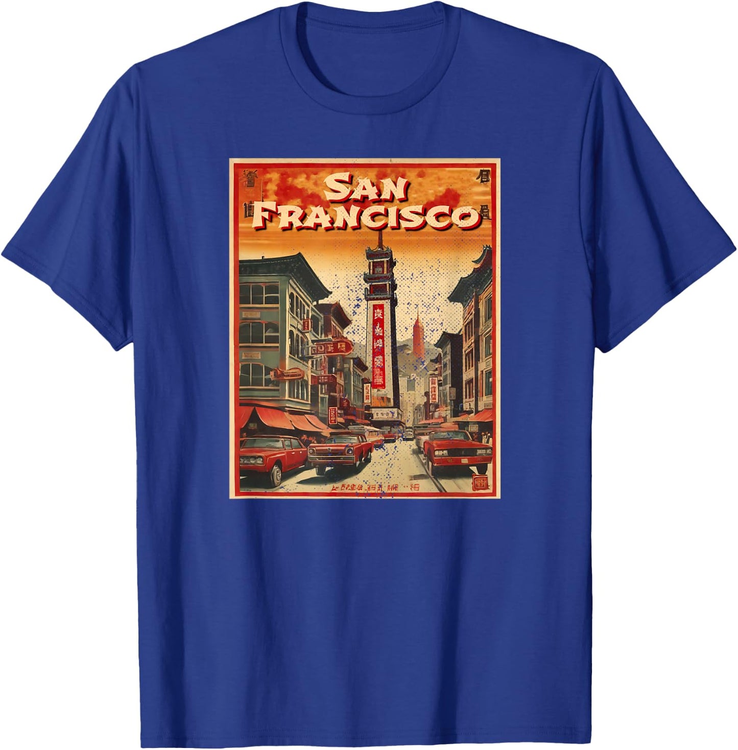 Chinatown San Francisco Retro Style T-Shirt - T-Shirt | Royal