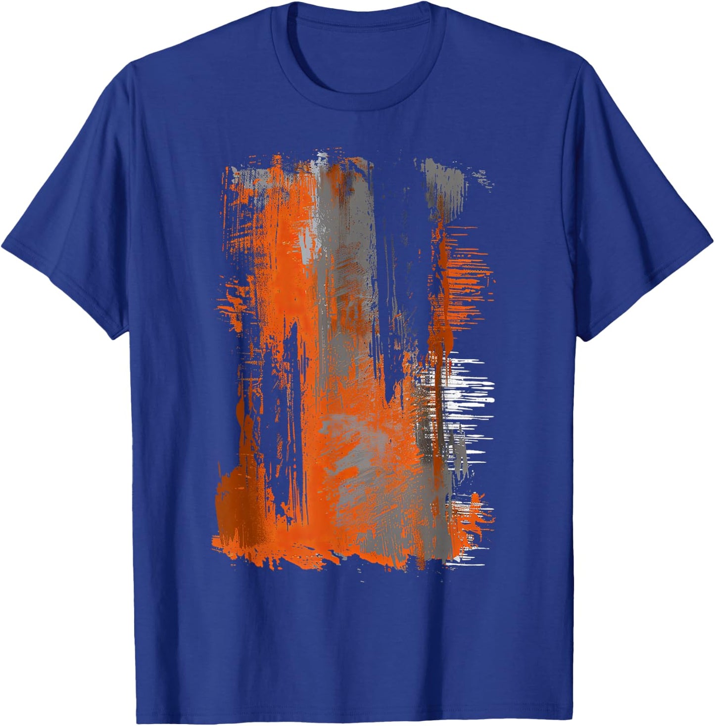 Orange And Black Brushstroke Art Graphic T-Shirt - T-Shirt | Royal