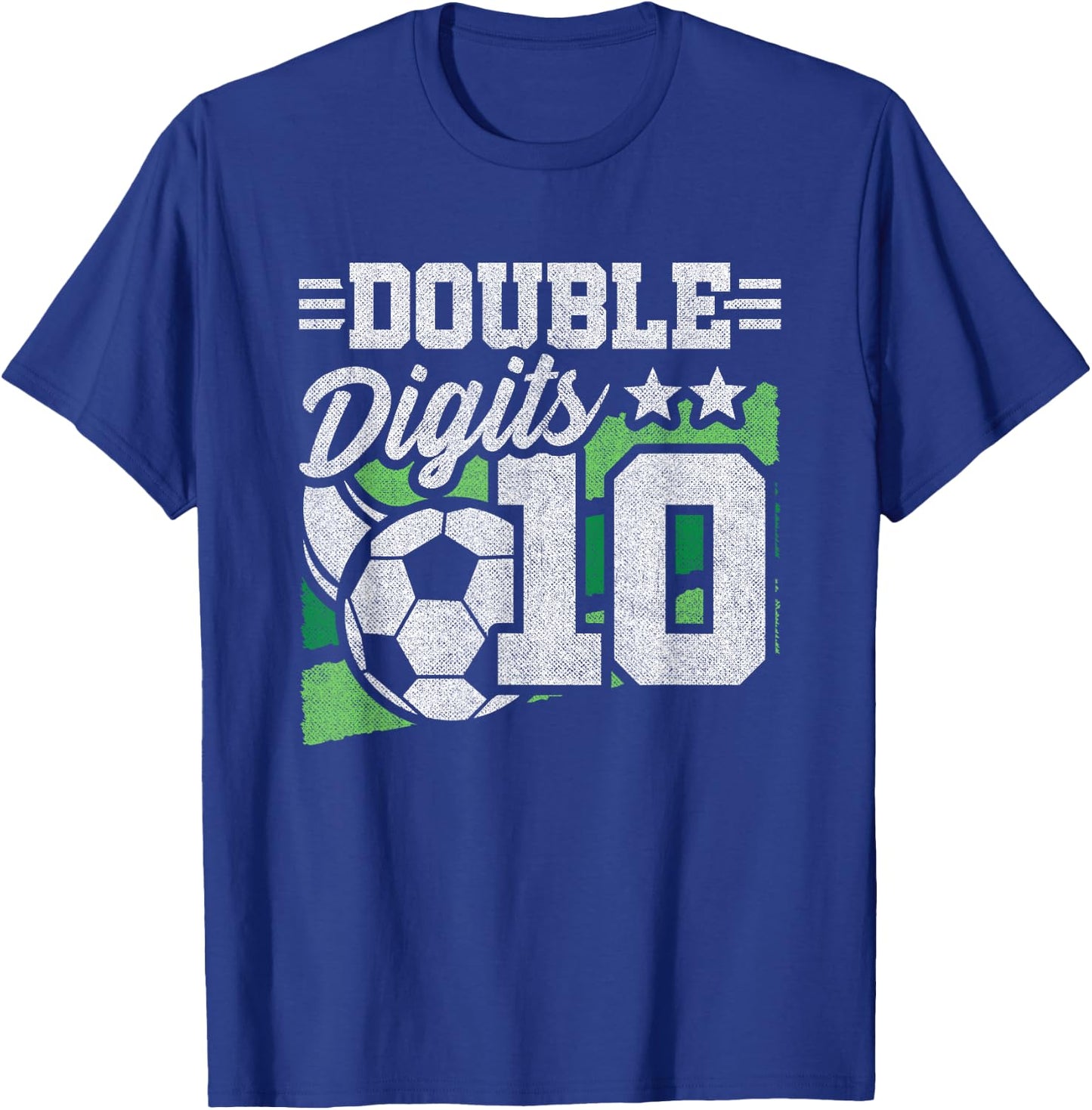 Soccer Birthday 10 Year Old - Double Digits 10th Birthday T-Shirt - T-Shirt | Royal