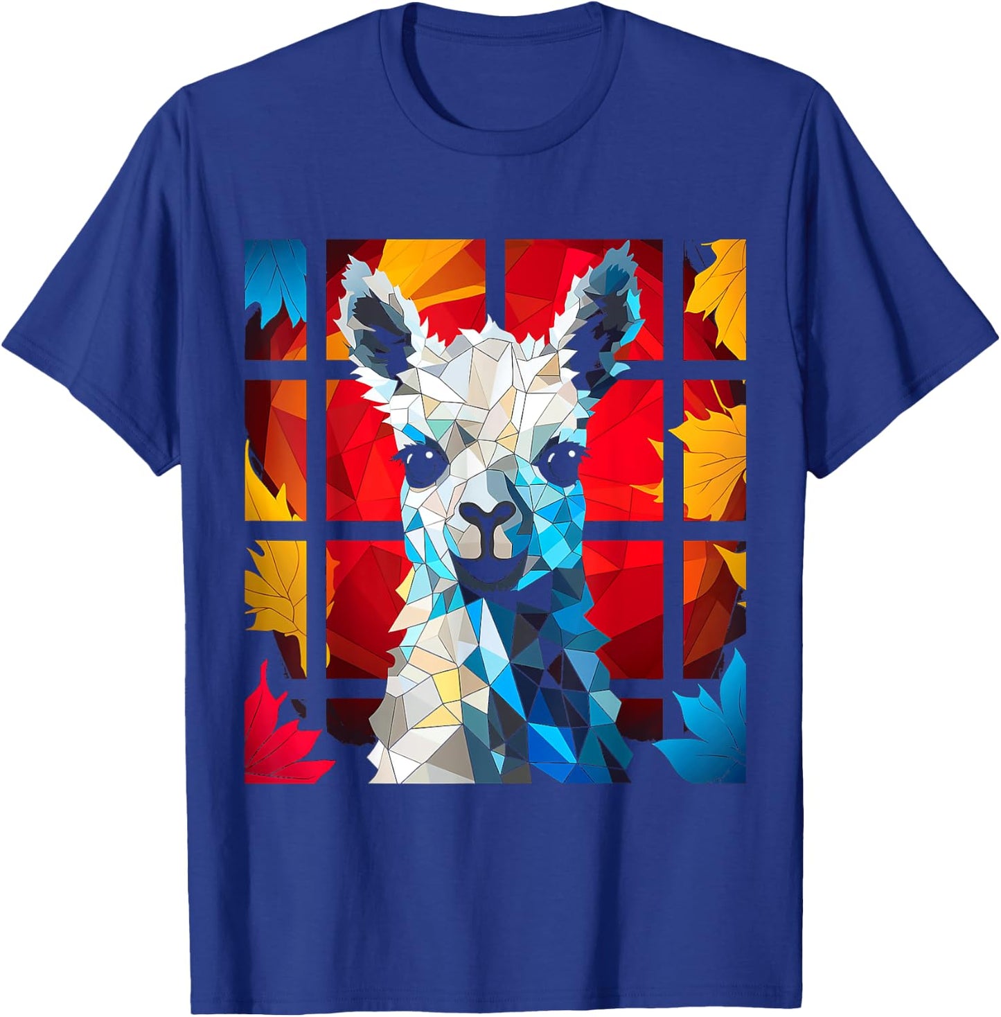 Alpaca Polygon Animal Zoo Artwork Llama T-Shirt - T-Shirt | Royal