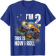 I’m 2 This Is How I Roll Monster Truck Birthday Kid Boy Girl T-Shirt - T-Shirt | Royal