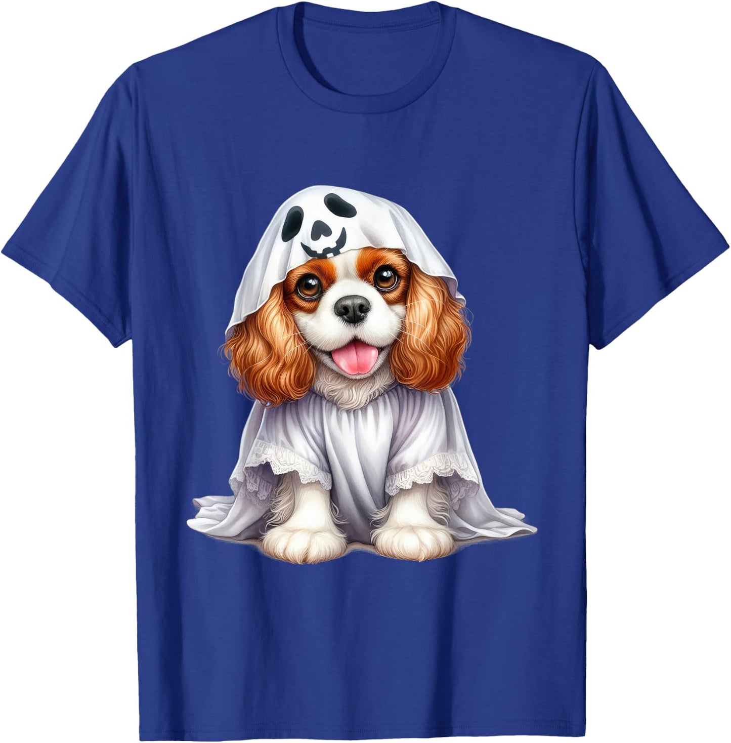 Funny Ghost Cavalier King Charles Spaniel Dog Lover T-Shirt - T-Shirt | Royal