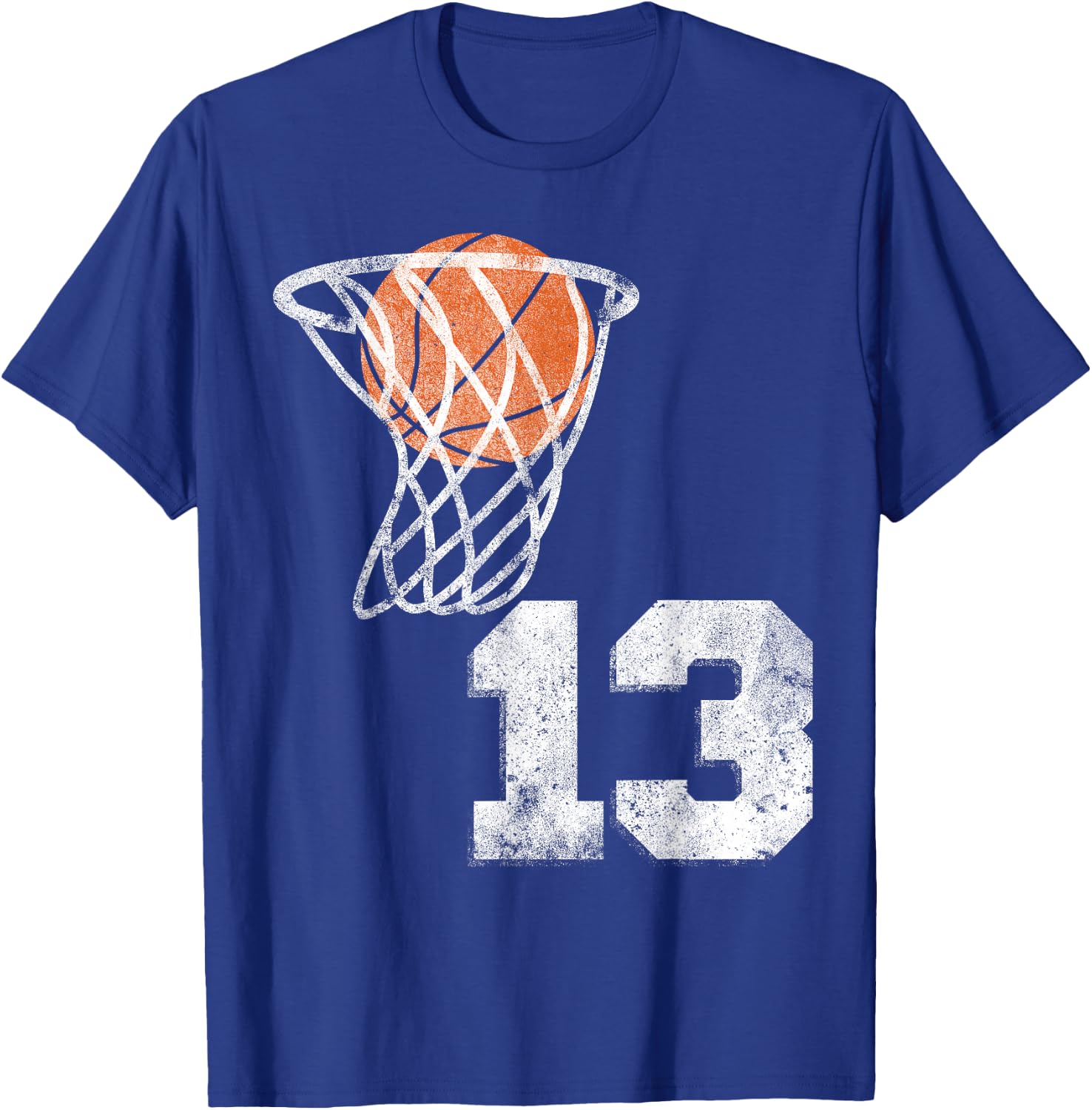 Vintage Basketball Jersey Number 13 Player Number T-Shirt - T-Shirt | Royal