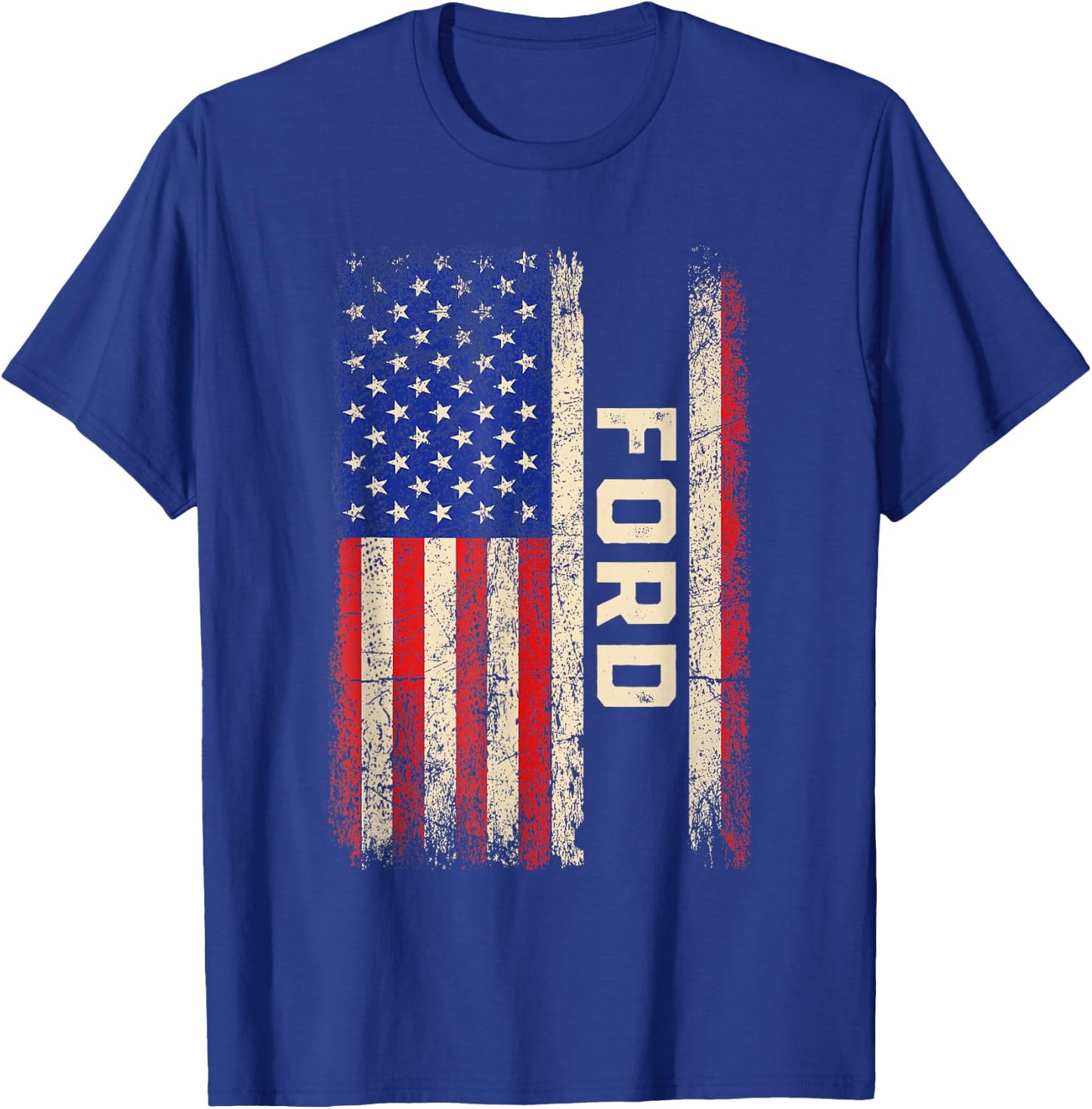 Ford Last Name Shirt Ford Name American Flag T-Shirt - T-Shirt | Royal