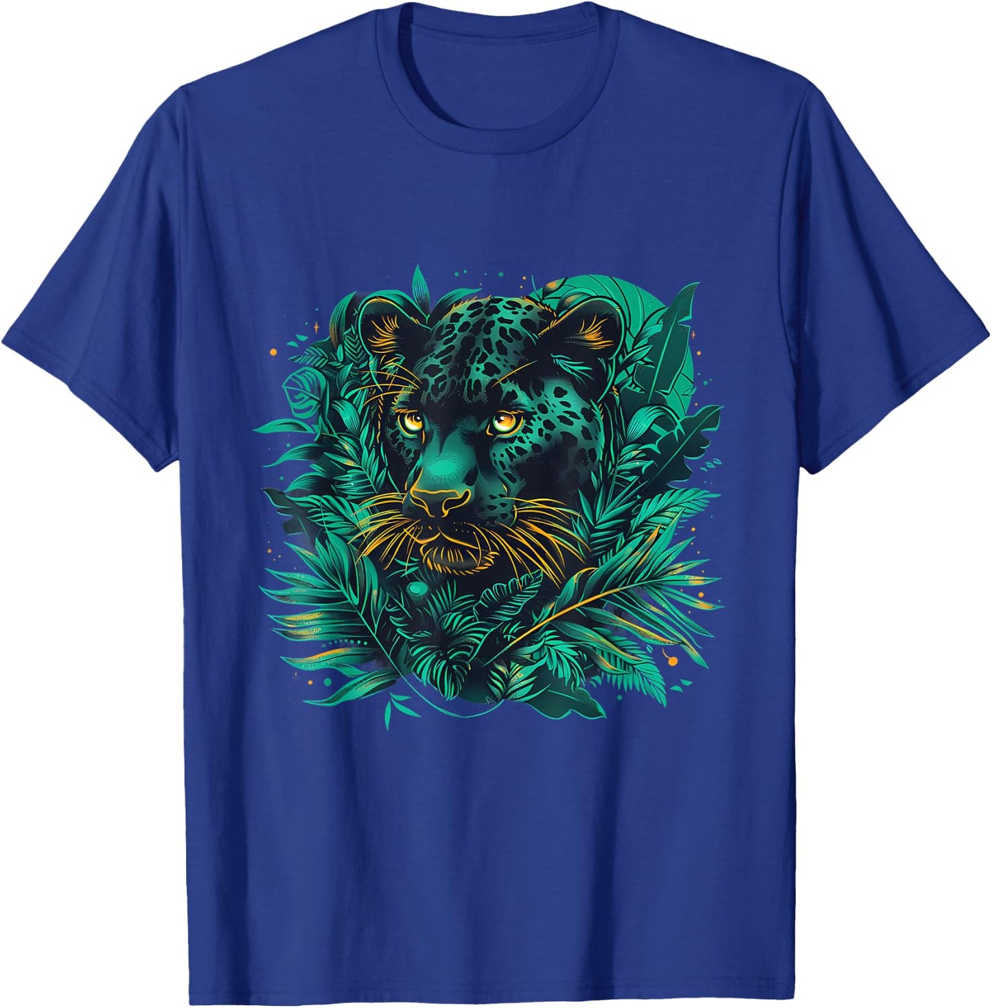 Panther Nature Wildlife Panther Lover Portrait Artwork T-Shirt - T-Shirt | Royal