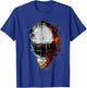 Russia Flag And Ice Hockey Goal Mask Fire Hockey T-Shirt - T-Shirt | Royal