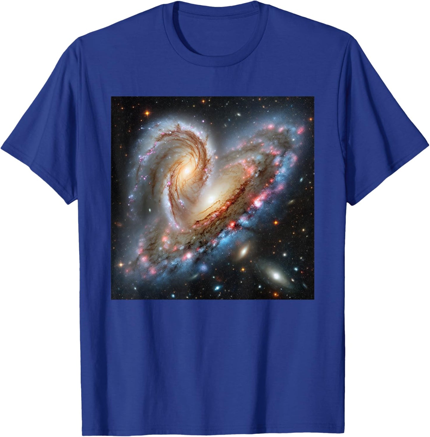 Milky Way and Andromeda Galactic Star Crash T-Shirt - T-Shirt | Royal