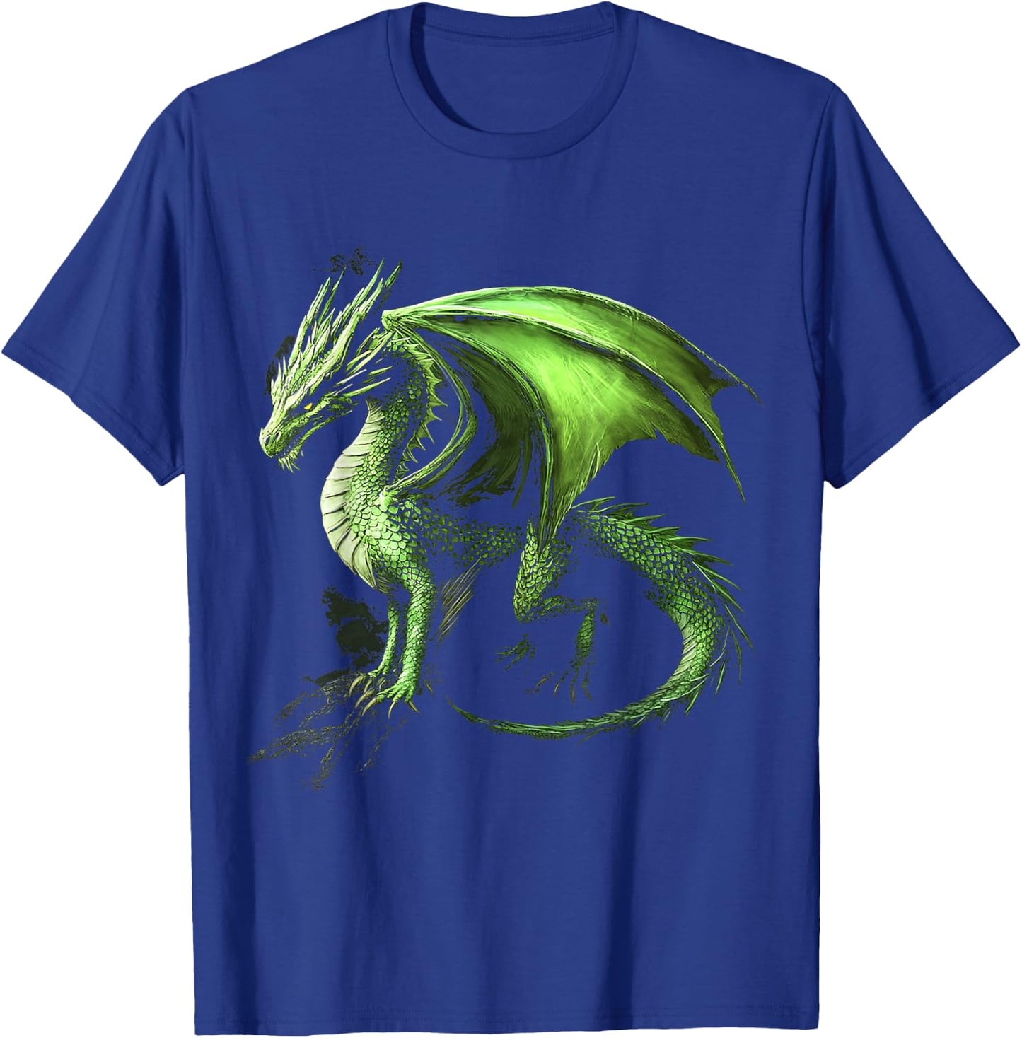 Green Dragon Motif Mythical Illustration Green Dragon T-Shirt - T-Shirt | Royal