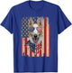 4th of July Borzoi Dog American Flag USA Patriotic T-Shirt - T-Shirt | Royal