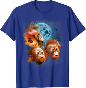 Funny Orangutan Shirt - Baby Orangutans Howling at the Moon T-Shirt - T-Shirt | Royal