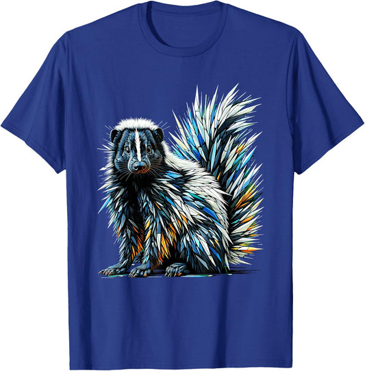 Polygon Art Skunk Lover Skunks T-Shirt - T-Shirt | Royal