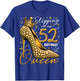 52 Year Old Gifts High Heels Stepping Into My 52nd Birthday T-Shirt - T-Shirt | Royal