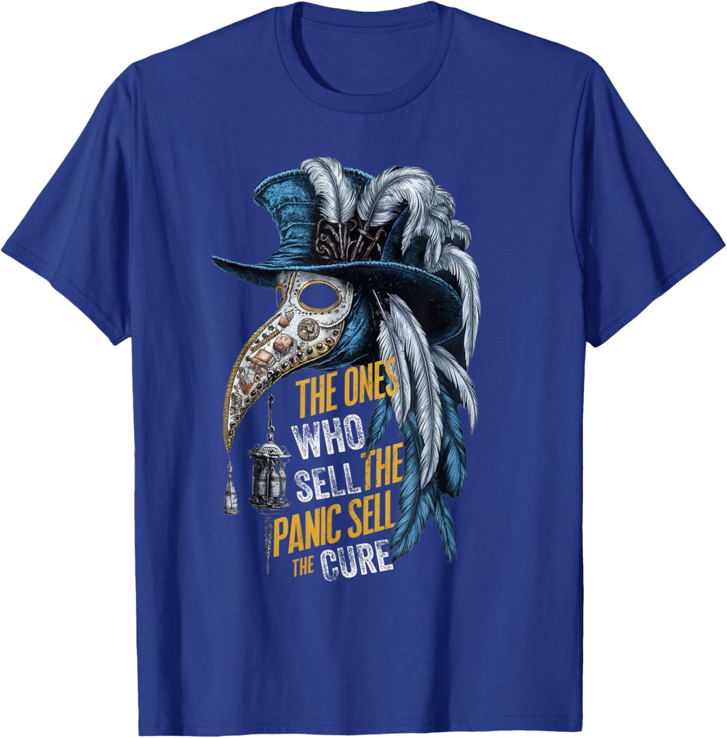 The Ones Who Sell The Panic Sell the Cure Plague Anti Media T-Shirt - T-Shirt | Royal