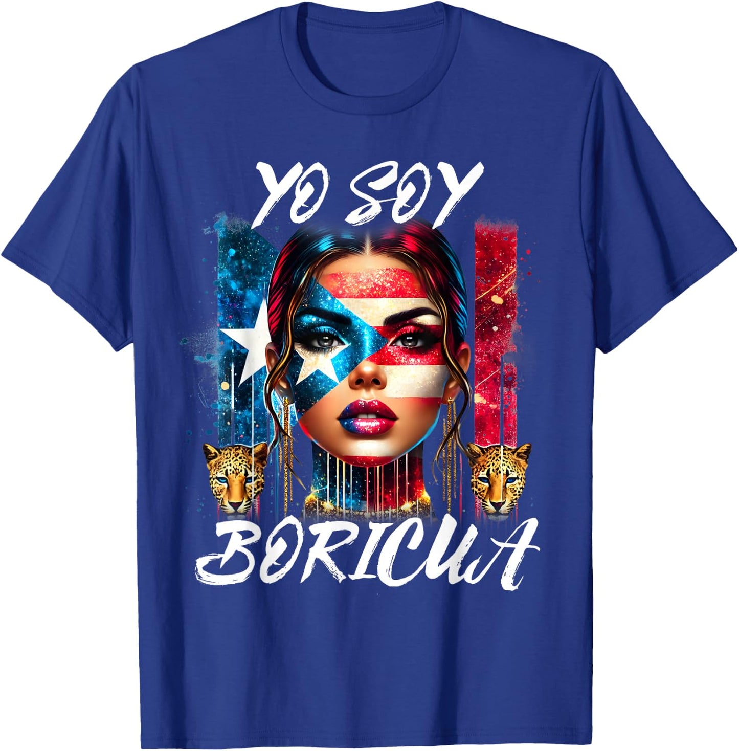 Puerto Rican Women Yo Soy Boricua Puerto Rico Flag Hispanic T-Shirt - T-Shirt | Royal