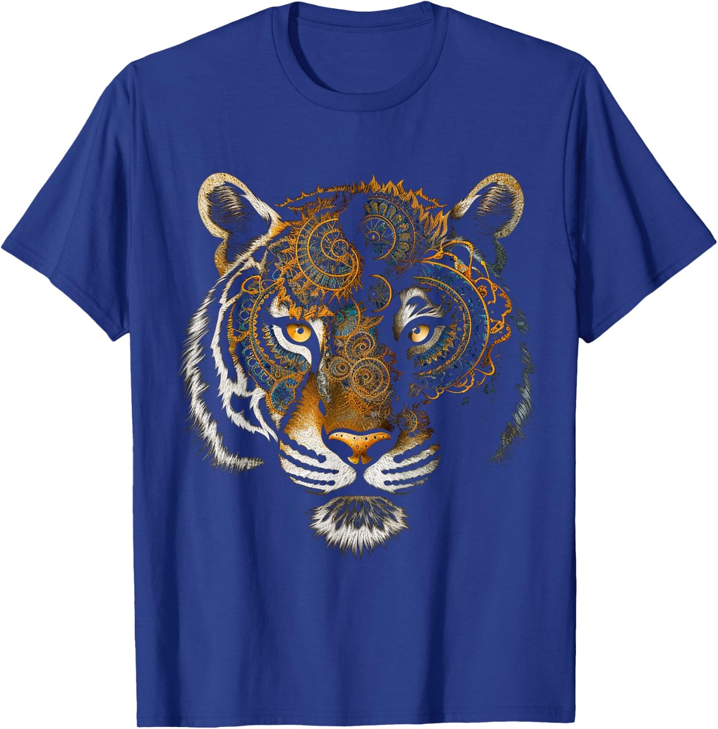 Tiger Mandala Fantasy Animal Art Motif Tiger T-Shirt - T-Shirt | Royal