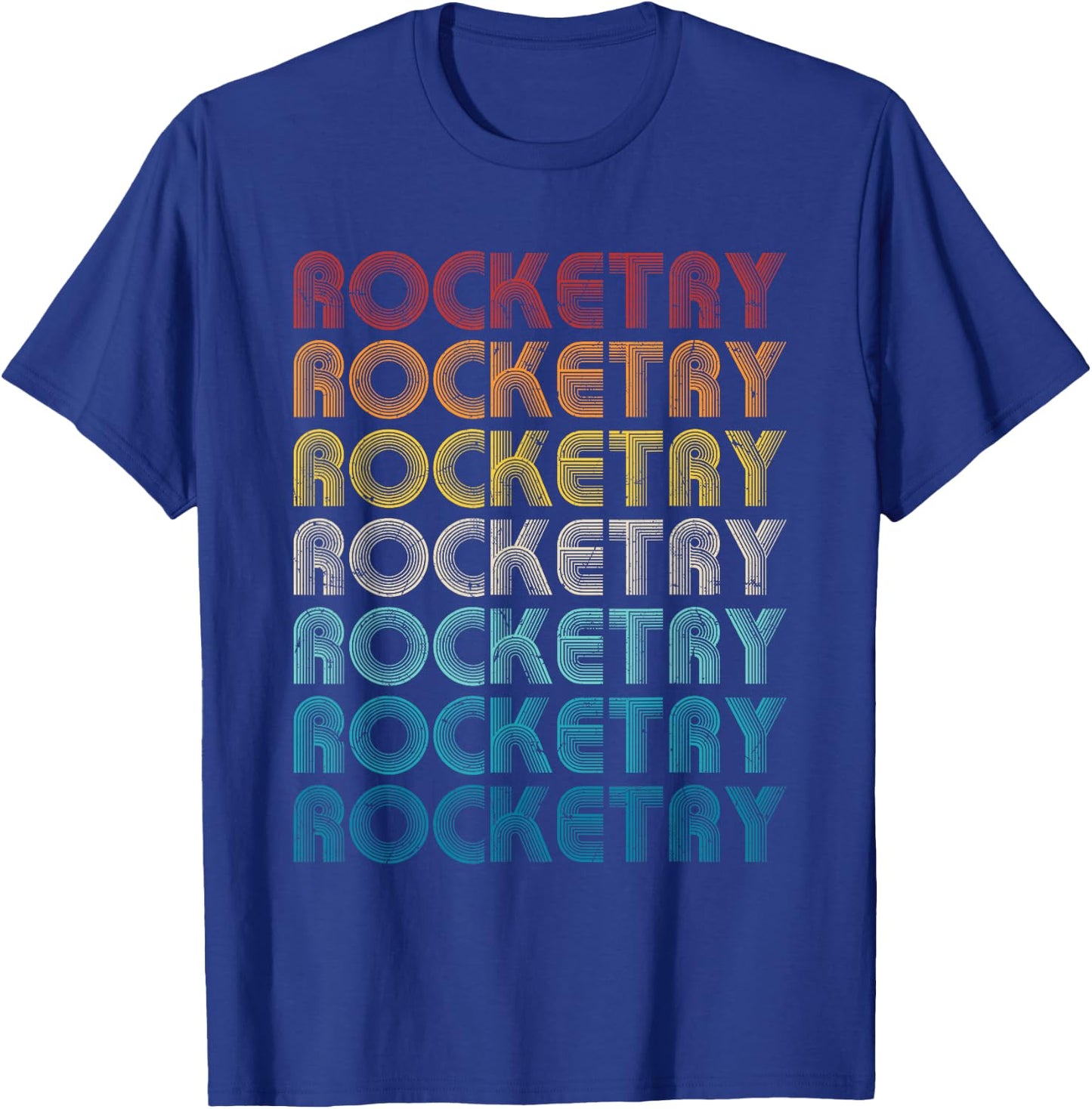 Model Rocket Team Rocket Rocketry Retro T-Shirt - T-Shirt | Royal