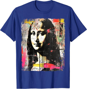 Mona Lisa Aesthetic Clothes Vintage Y2K Streetwear Women Men T-Shirt - T-Shirt | Royal