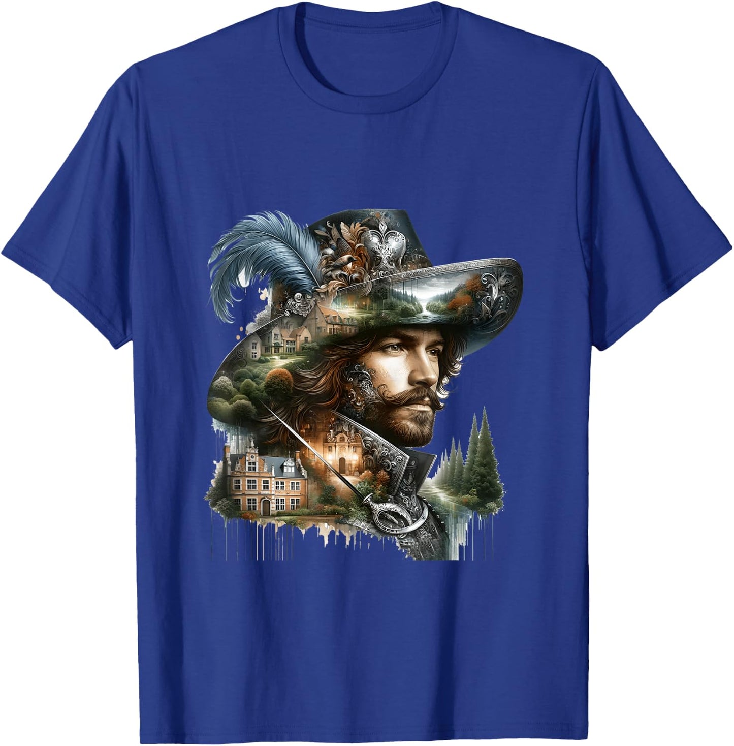 Fantasy Cute Brave French Musketeer T-Shirt - T-Shirt | Royal
