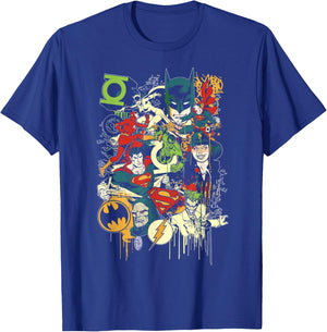 DC Comics Justice League Mashup T-Shirt - T-Shirt | Royal