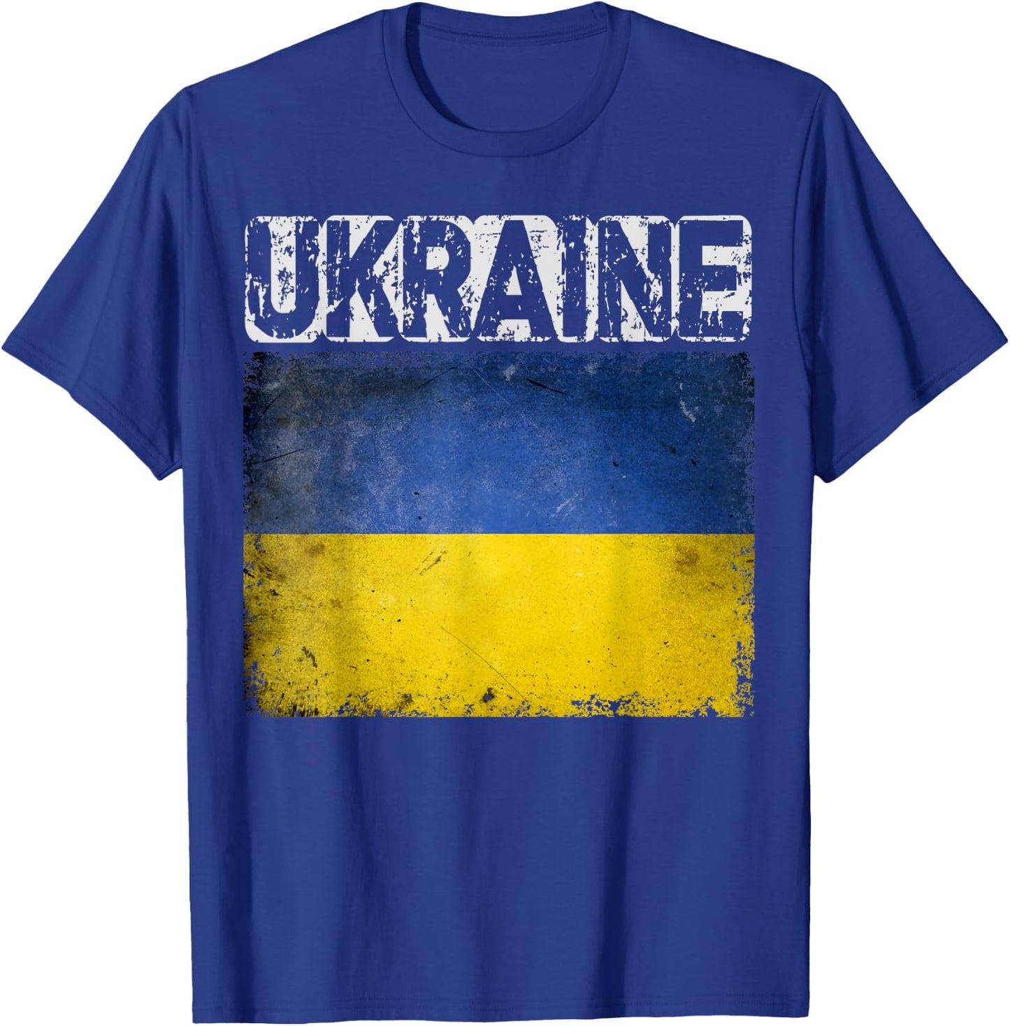 Vintage Ukraine | Ukrainian Flag Pride Gift T-Shirt - T-Shirt | Royal