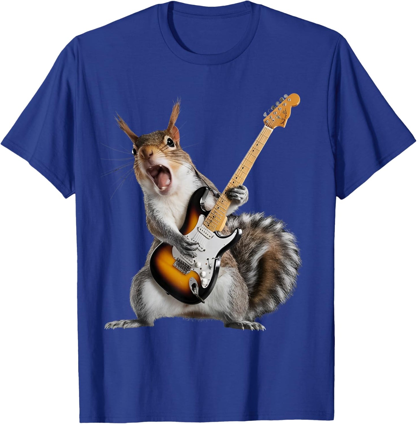 Squirrel Playing Guitar T-Shirt - T-Shirt | Royal