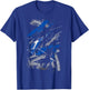 Blue and Black Urban Art Graphic T-Shirt - T-Shirt | Royal