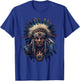 Native American Indian Headdress Traditional Art Men Women T-Shirt - T-Shirt | Royal